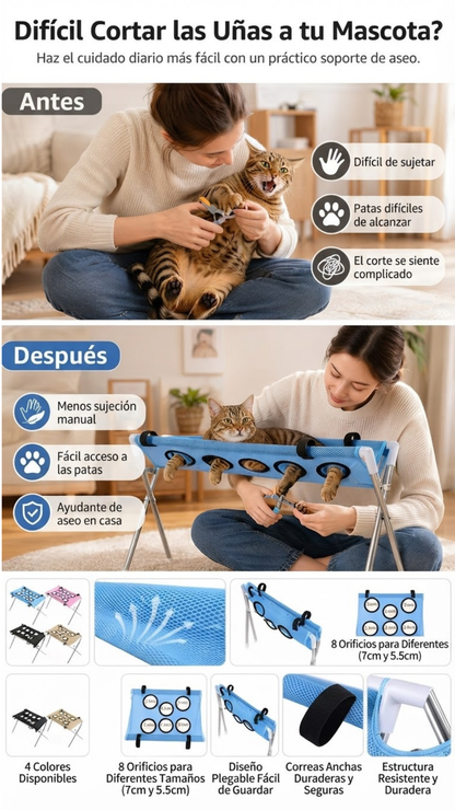 Soporte de Baño Seguro para Mascotas