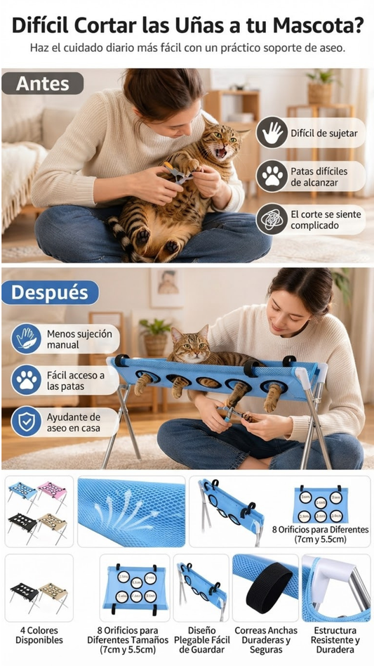 Soporte de Baño Seguro para Mascotas