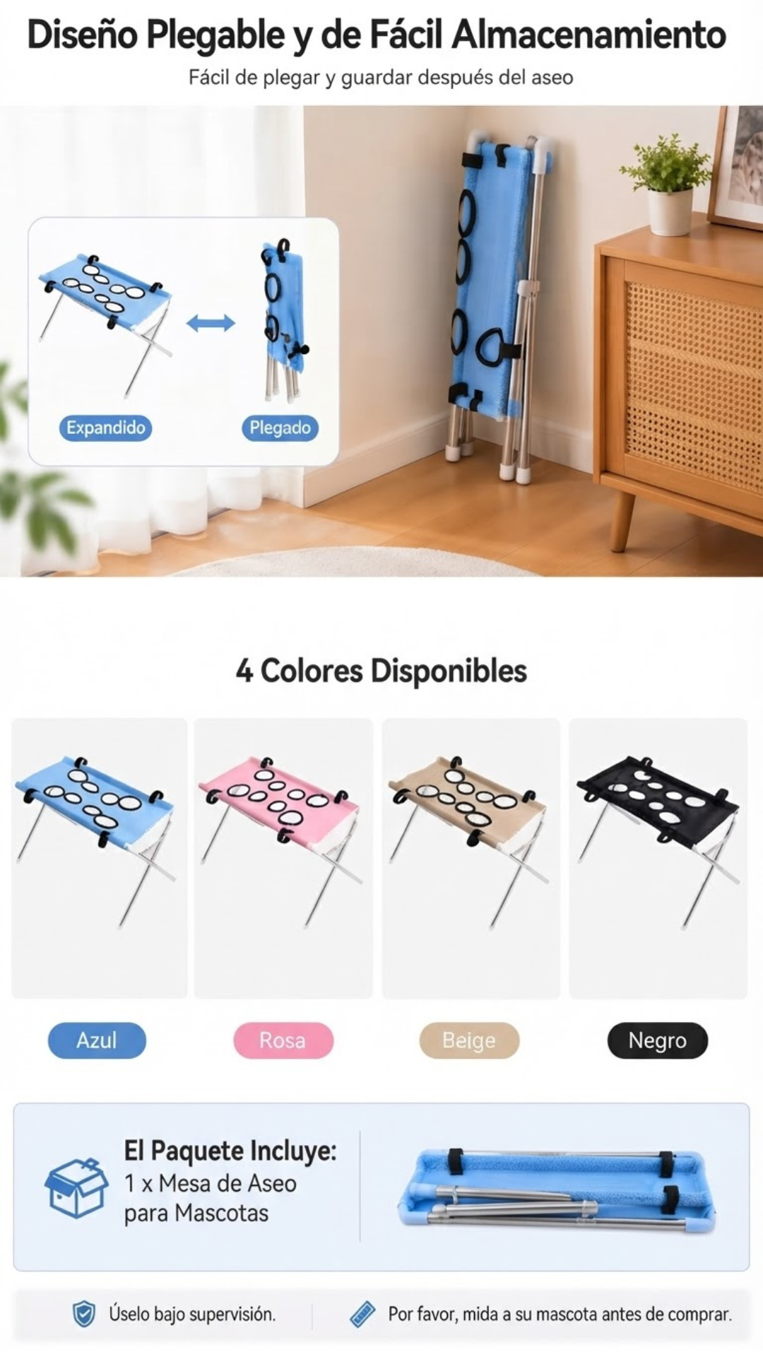 Soporte de Baño Seguro para Mascotas