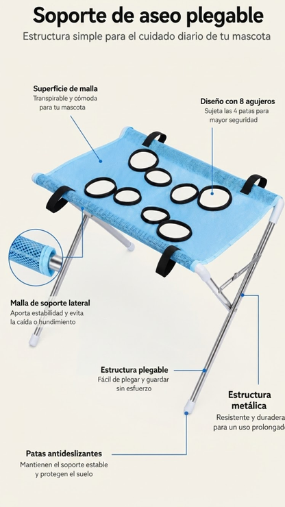 Soporte de Baño Seguro para Mascotas