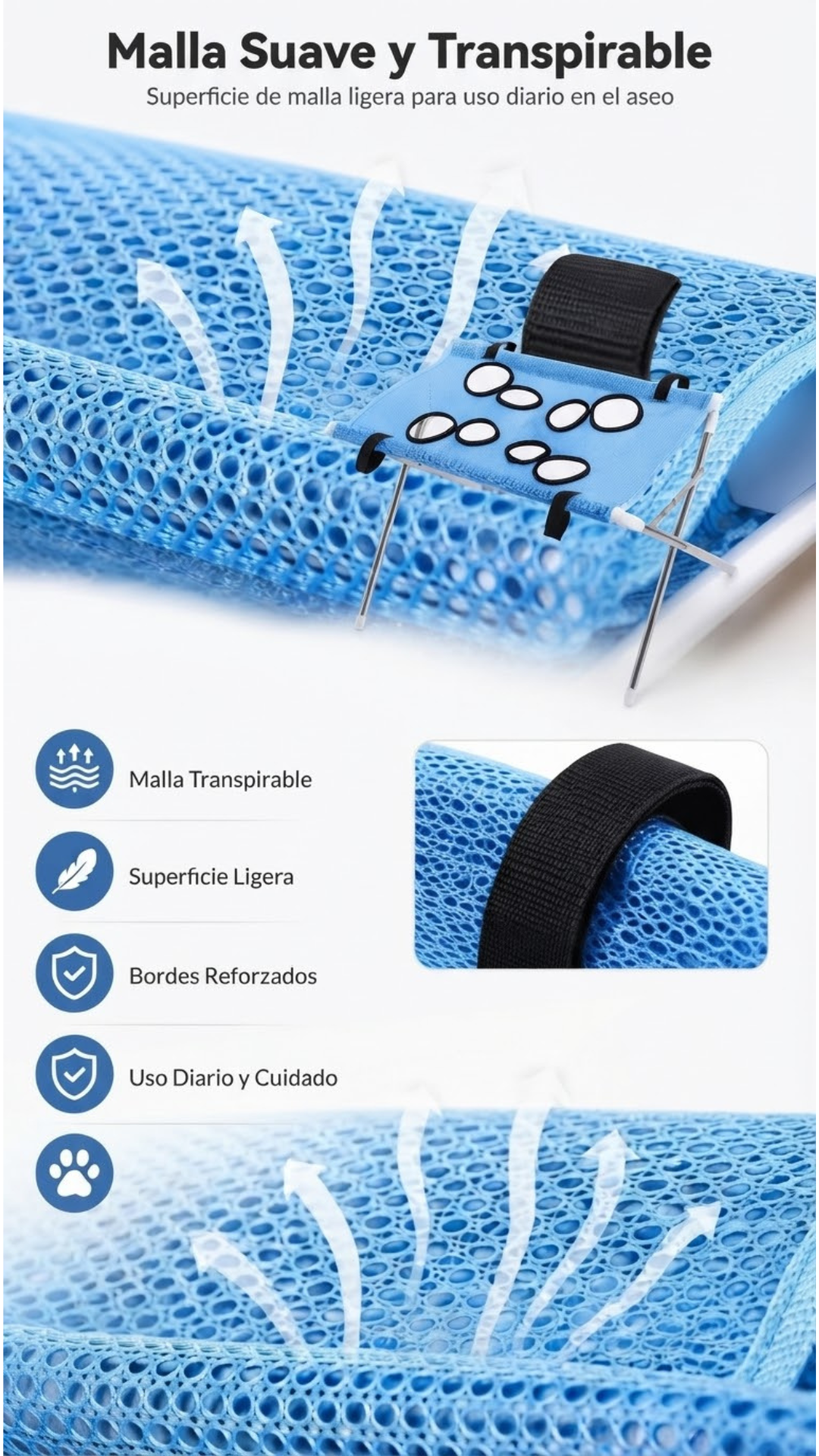 Soporte de Baño Seguro para Mascotas